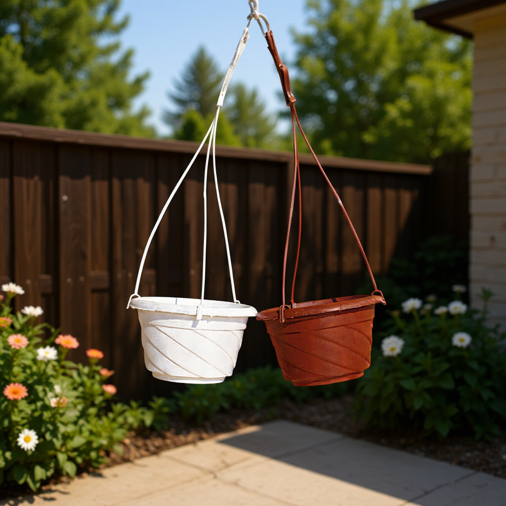 Round Plastic Chlorophyllum Flower Pot Green Chlorophyllum Green Chlorophyllum Flower Pot Chlorophyllum Pot with Hanging Hook for Sale