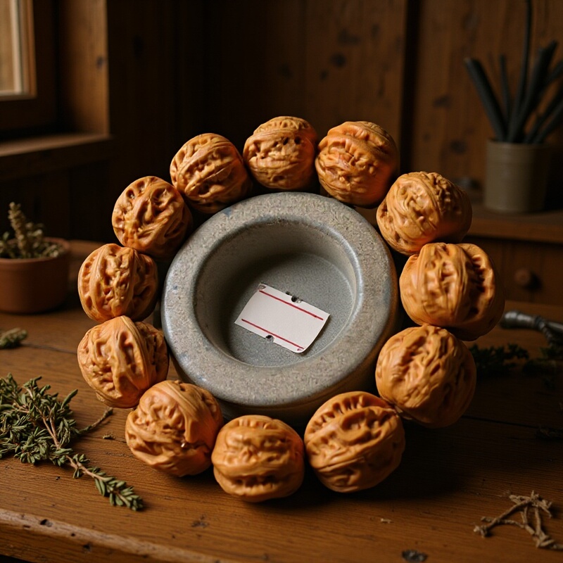 Natural Wild Autumn Walnut Small Bead Bracelet, Original Color, Hemp Walnut Bead Bracelet, Bodhi Seed Sandalwood Buddhist Beads
