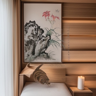 Calligraphy works Mo yuanzhai Wei Jinhua calligraphy and painting hotel home club decoration pendant collection works