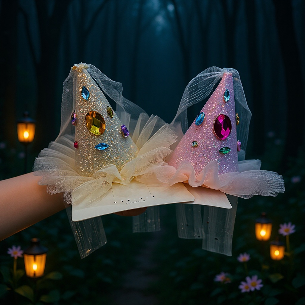 Diamond Birthday Hat Hairpin Cute Princess Party Party Photo Props Baby Hairband Girls Headwear Cross-Border