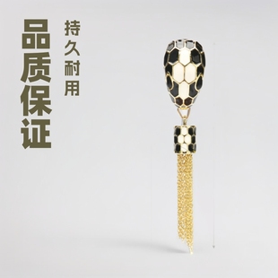 Bag hardware copper tassel pendant clutch snake head cap lock bag epoxy animal decorative buckle