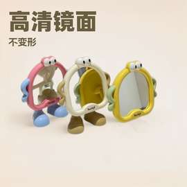 可爱大眼仔桌面化妆镜卧室家用台式梳妆镜学生宿舍高清补妆小镜子