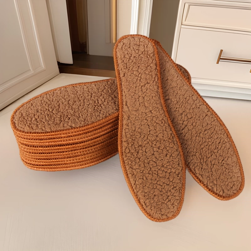 Холодостойкая теплая стелька из альпаки, зимняя теплая Меховая стелька с флисовой подкладкой, дезодорант, дышащая хлопковая стелька