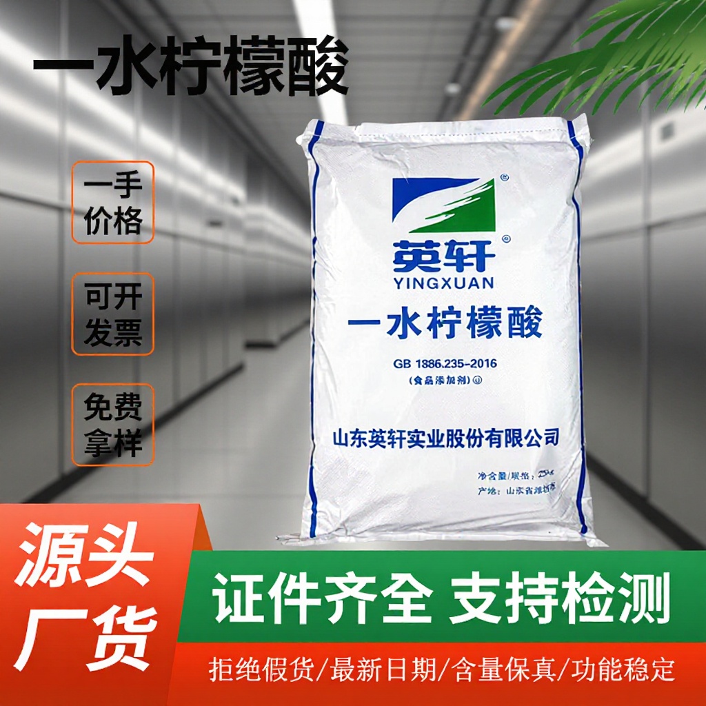 柠檬酸英轩食品级饮料酸度调节剂粉末清洁除水垢枸橼酸一水柠檬酸
