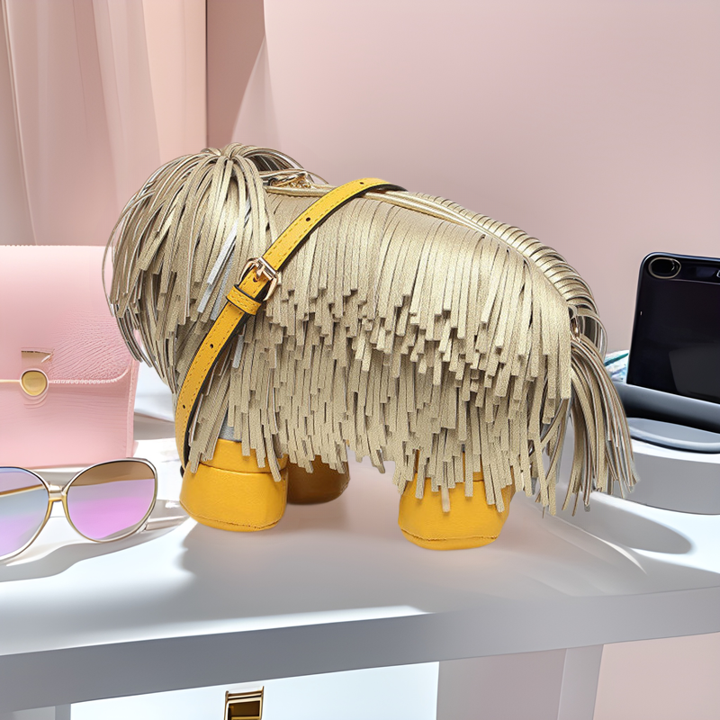 Customized 2024 Crossbody Popular Bearded Chow Chow Novelty Bag New Style Personalized Puppy Shoulder Bag