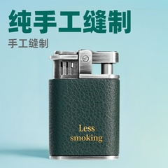 CHIEF社製 純手縫い 超極細繊維レザー オールドスタイル クラシック サンドホイール 火炎耐風 石油式 高級ライター