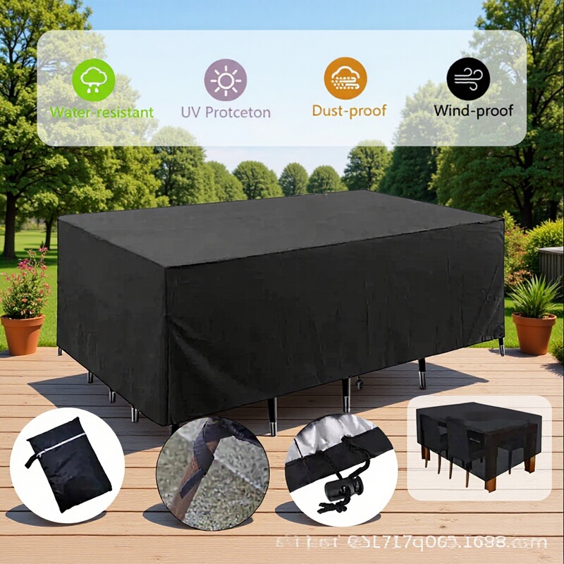 Amazon Outdoor Furniture Cover Oxford Cloth Waterproof Sun Protection Cover Courtyard Garden Table Cover Dust Cover Manufacturer