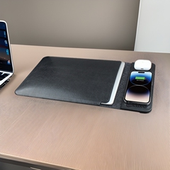 多機能ポータブルラップトップバッグコンピュータライナーバッグスリーインワンワイヤレス充電器携帯電話ヘッドセットワイヤレス充電器