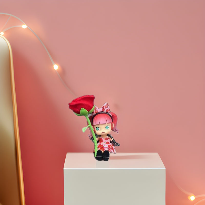 Motherland Edition POPMART Bubble Mart MOLLY Curian Sichuan Real Flower Instant Illusion Series Rose Imp
