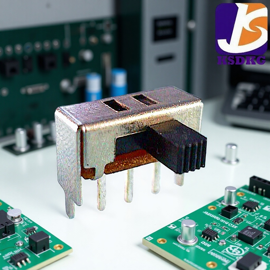 1P2T侧柄拨动开关 横柄式滑动开关 2档单排拨动开关 柄长2-10mm