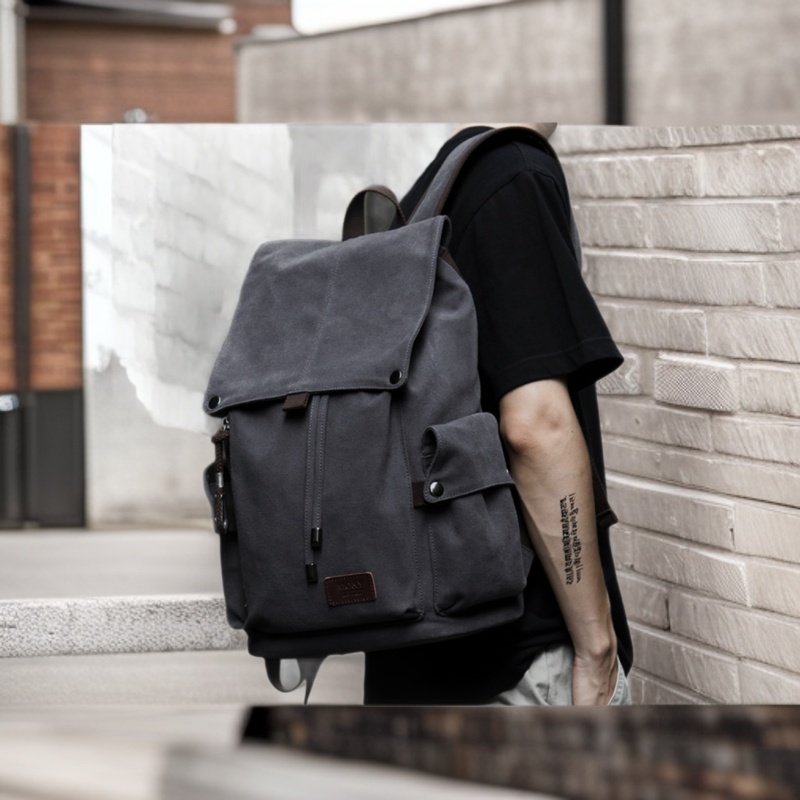 New Style Backpack, Commuter Backpack, Men's Canvas Bag, College Student Computer Bag, Large Capacity Backpack, Travel Bag, School Bag