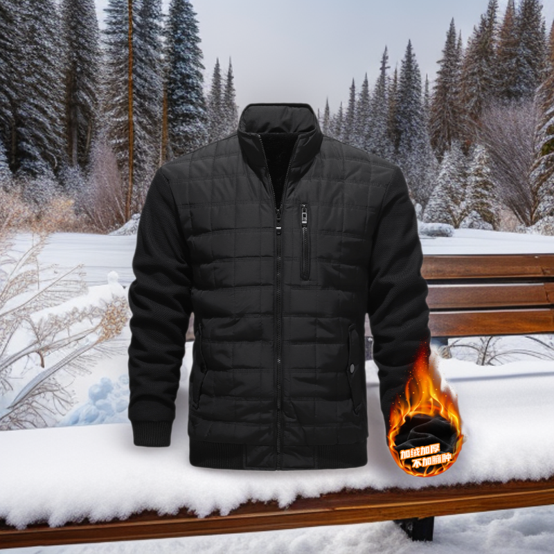 Cross-border winter [quilted] square quilted baseball collar jacket men's autumn and winter new business windproof leisure exterior