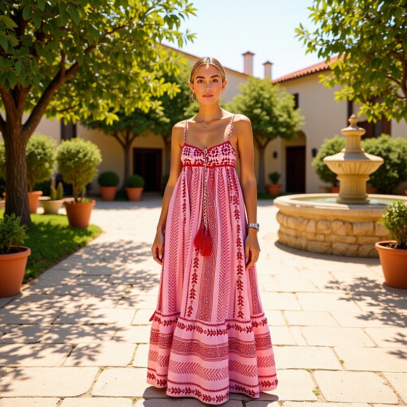 Amazon Cross-Border European and American Za Women's Crochet Patchwork Knit Dress, Skirt, and Spaghetti Strap Dress