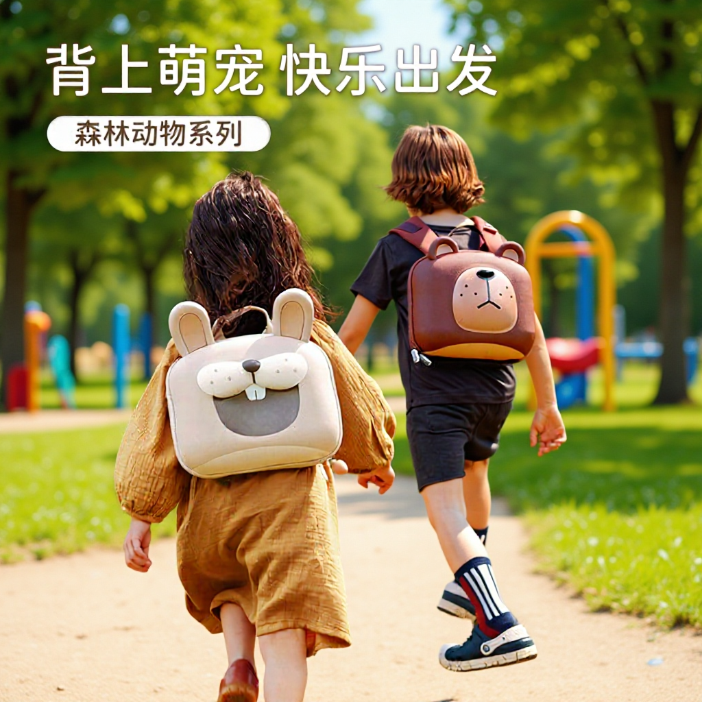儿童书包幼儿园男童女宝宝背包男女孩超萌卡通护脊出游包
