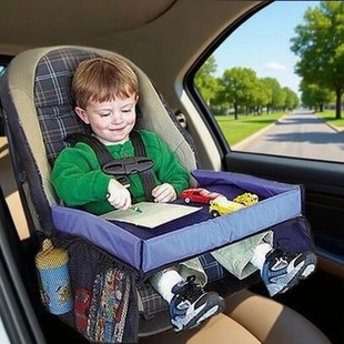 Car Rear Safety Seat Tray Car Children's Dinner Plate to Coax Baby Artifact Folding Storage Brush Water Cup Table Plate