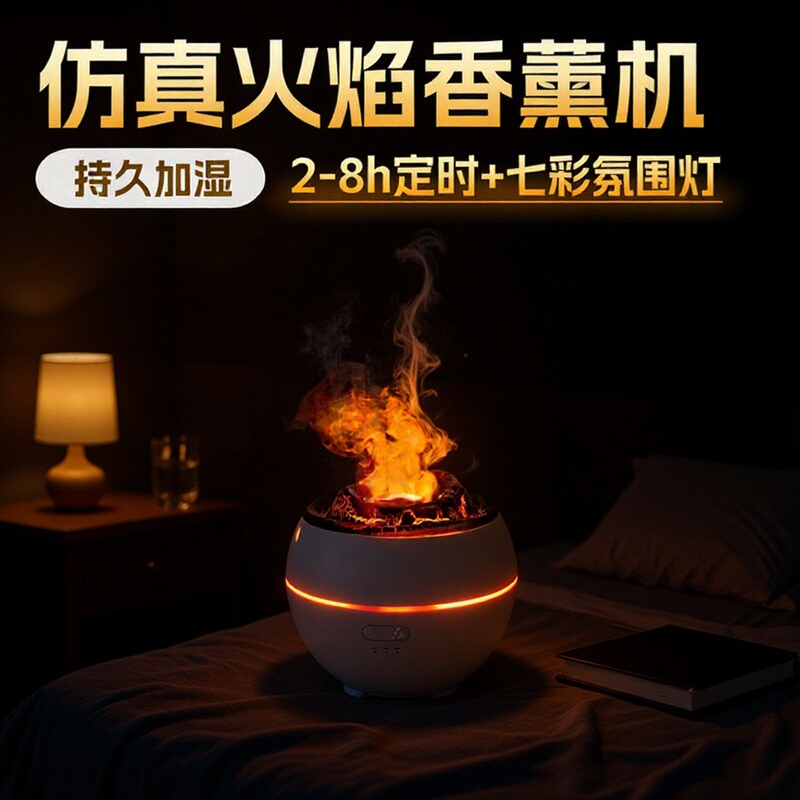 Cross-Border Large-Capacity Flame Aromatherapy Machine USB Timed Spray Volcano Humidifier Household Small Colorful Cold Fragrance Device Cross-Border Large-Capacity Flame Aromatherapy Machine USB Timed Spray Volcano Humidifier Household Small Colorful Cold Fragrance Device