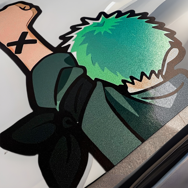 One Piece Luffy Straw Hat Group Car Sticker Body Scratch Cover Modified Decoration Car Sticker Bumper Sticker Flower