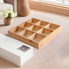 四格のドライフルーツ箱の婚約置物のハンドルのドライフルーツ箱のリビングのデスクトップは簡単で、多格は赤いトレーの木製を収納します。