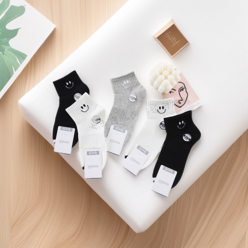 All-In-One Mesh Black and White Boat Socks for Women, New Sports Cotton Socks, Women's Boat Socks, Wholesale Sports Boat Socks