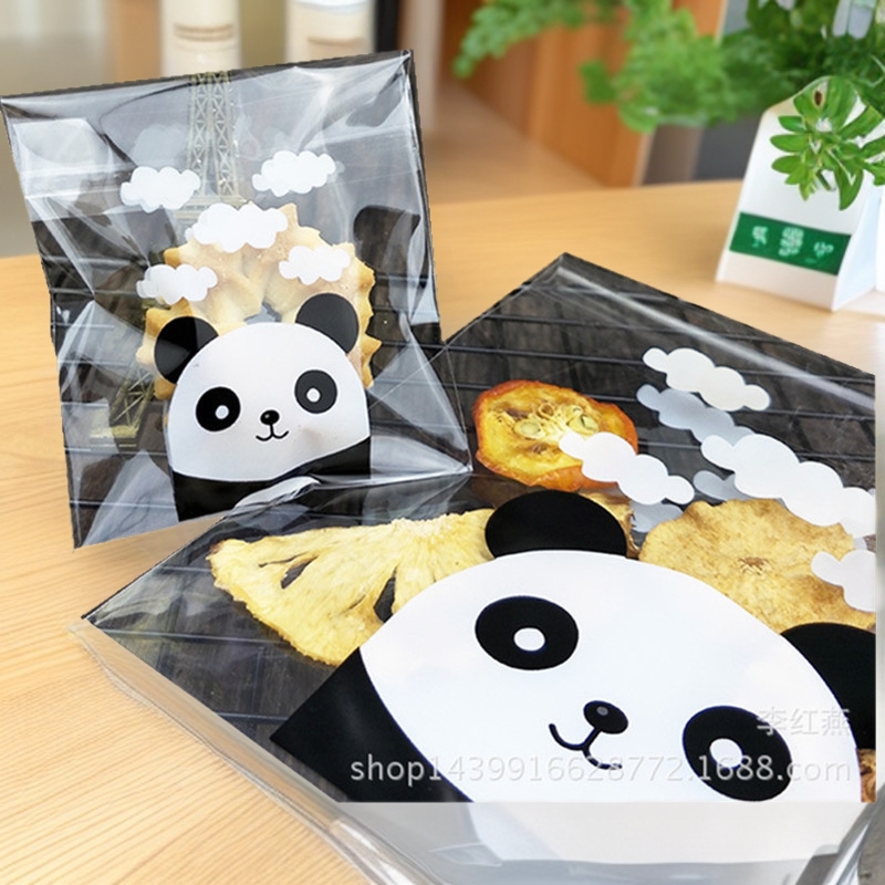 烘培卡通包装袋萌萌熊猫和公鸡自蛋糕盒饼干饰品月饼试用装雪花酥