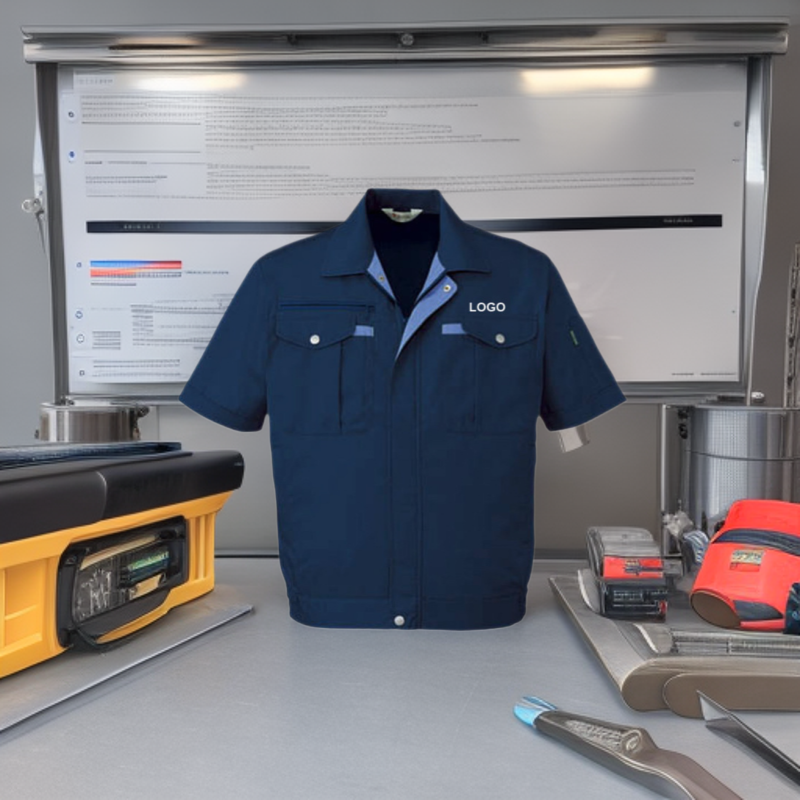 Wholesale Summer Short-Sleeved Work Clothes for Logistics and Warehousing Employees, High-Quality Wear-Resistant Work Clothes That Do Not Pill, with Printing and Embroidery