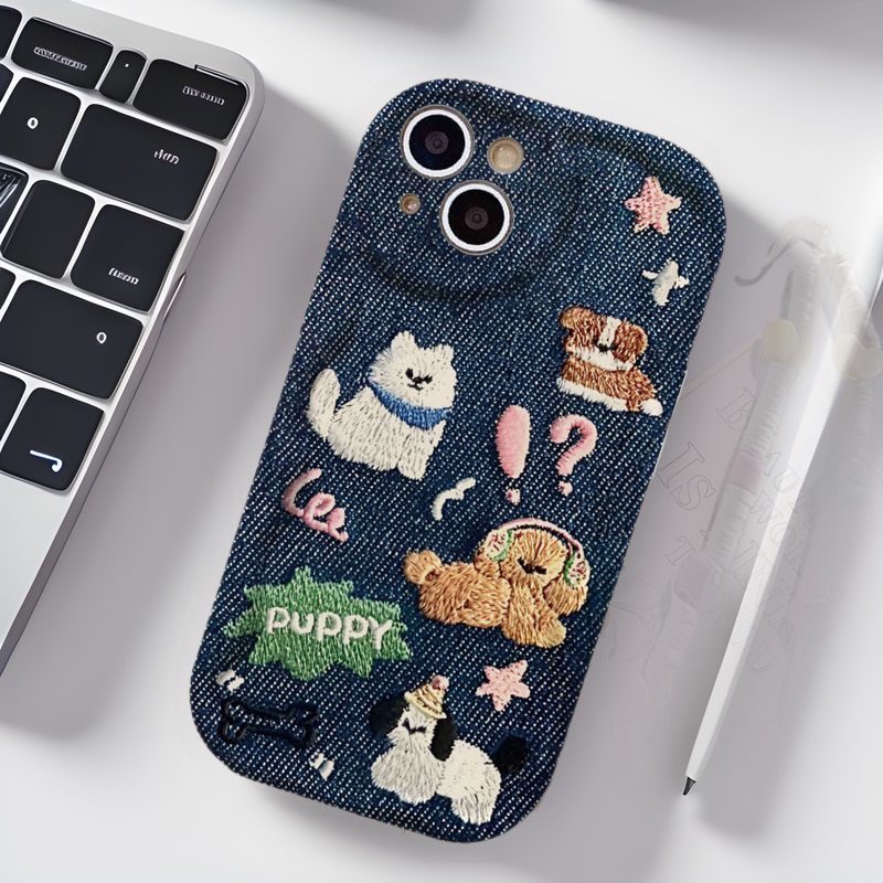 New Denim for Xiaomi 14 Mobile Phone Case for Xiaomi 13 Women's 10 Silicone Red Rice K30 All-inclusive K40 Drop-resistant K5