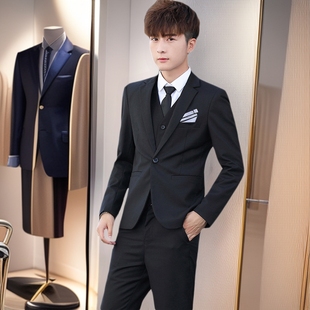 2025 New Suit suit Men's Three-Piece Set Korean Style Slim-Fit Best Man's Suit Western Men's Suit Men's Jacket