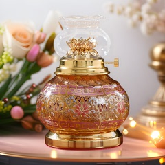 供佛油燈佛燈酥油燈燈盞家用佛前供燈長明燈液體酥油燈座調光防風