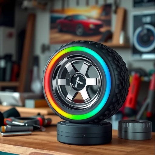 New Private Model Tire Audio Portable Multifunctional Heavy Subwoofer Outdoor Intelligent Portable Bluetooth Audio Card Fans