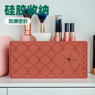 Internet Celebrity Cosmetic Storage Box Silicone Lipstick Storage Rack Lip Gloss Eyebrow Pen Multi-Grid Creative Finishing Rack Storage Rack
