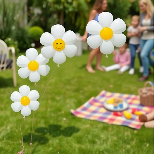 balloon solar-powered flower-shaped