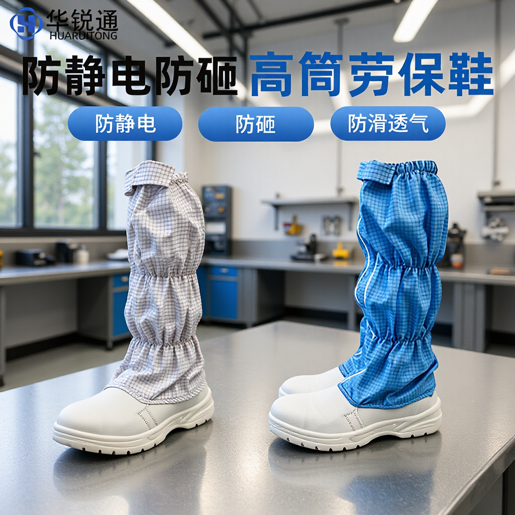 Anti-Static Leg Protection, Anti-Smash, Anti-Puncture, Fly-Woven Fabric, Protective Leg Cover, Clean Room, Food Factory, Chemical Industry, Clean and Dust-Proof