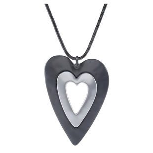 Sweater chain cross-border explosions Amazon European and American fashion personality long heartbeat lady alloy pendant long necklace