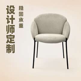 设计师半圆形凳子阳台体闲椅会议室洽谈椅可定颜色客厅单人沙发椅