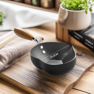 Small Oil Pot for Home Use, Suitable for Heating and Drizzling Oil, Frying Eggs, and Cooking on Induction Cookers; Non-Coated Small Iron Pot