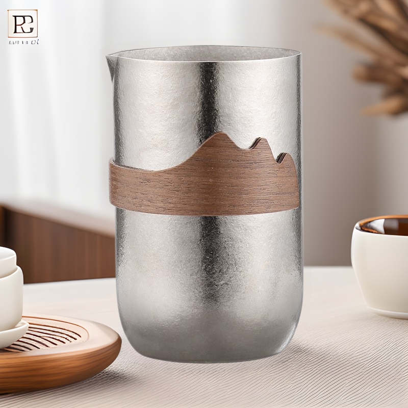 Pure Titanium Olecranon Tea Set Tea Set New Portable Outdoor Tea and Water Separation Quick Cup Tea One Pot Four Cups