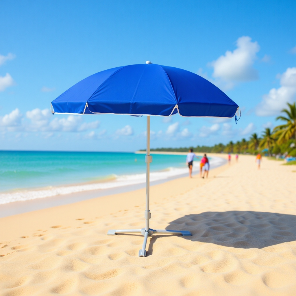 Factory Direct Supply Outdoor Advertising Sun Umbrella Three-Layer Sun Protection Beach Umbrella Event Street Stall Sun Umbrella