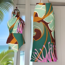 交叉挂脖绑带露背印花连体泳衣套装女2024沙滩度假泳装新款