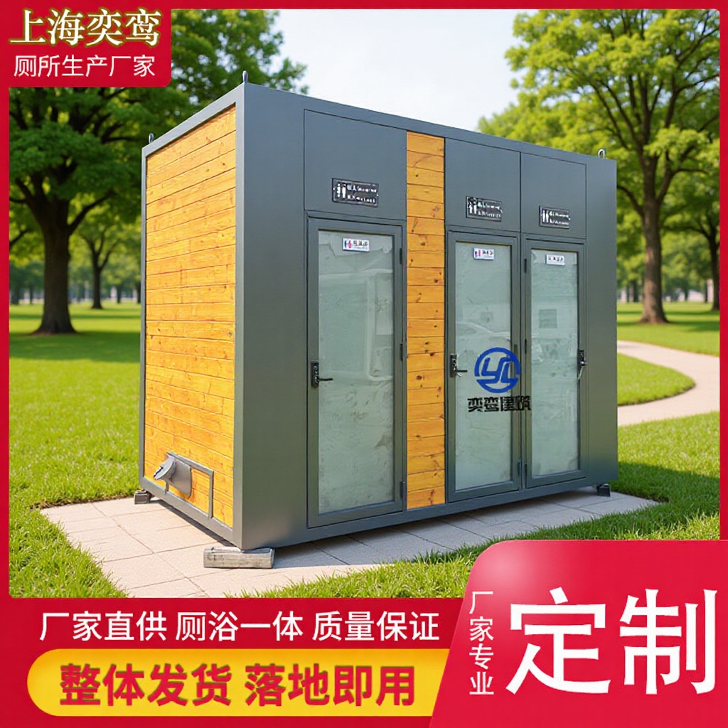 上海厂家直供户外移动厕所 景区气水冲环保公厕 厕浴一体智能岗亭