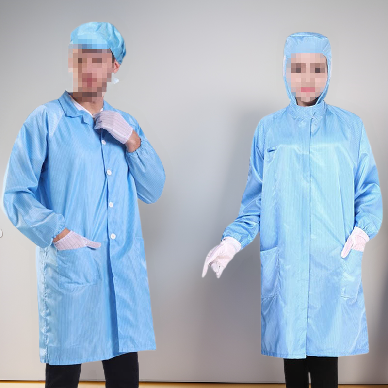Spot Disposable Blue Non-Woven Protective Clothing, Breathable and Comfortable Stand-Up Collar, Thickeneded Disposable Overalls