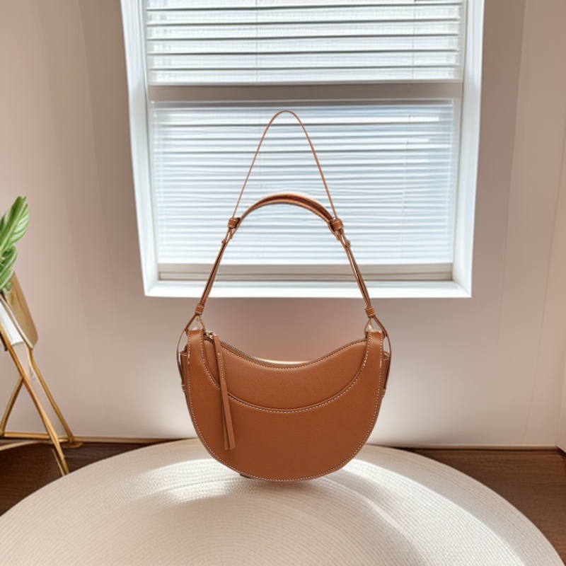 Moon Bag French Niche Design Crescent Saddle Bag Luxury Texture Crossbody Shoulder Underarm Bag