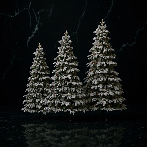 New PE pine cone encrypted flocking fallen snow white Christmas tree…