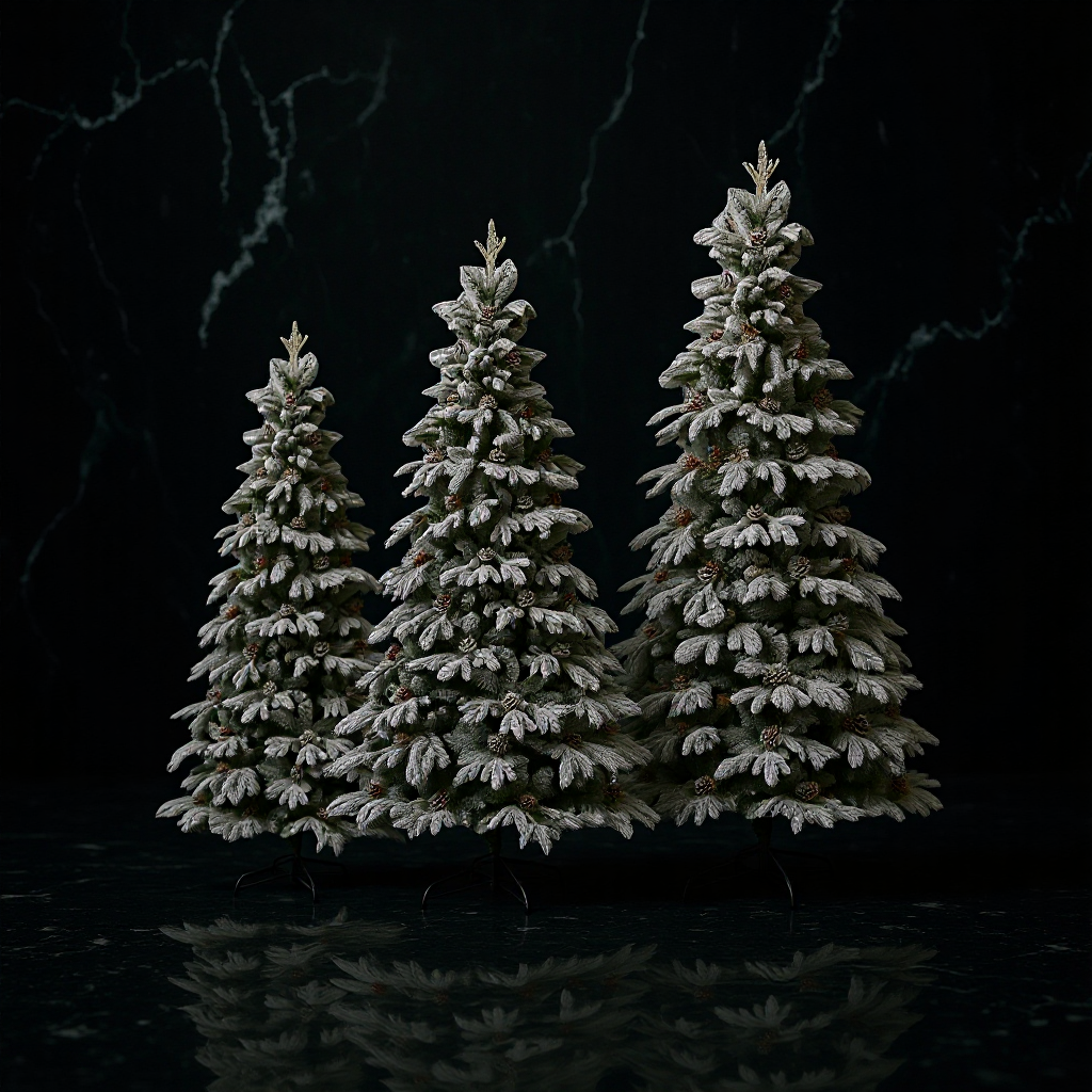 New PE pine cone encrypted flocking fallen snow white Christmas tree…
