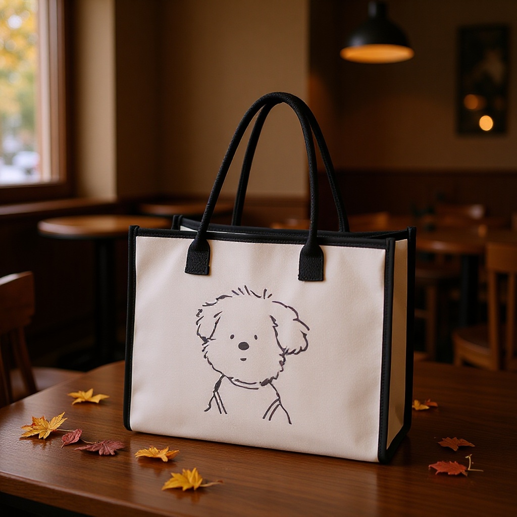 新款托特时尚手提包2025手提帆布包大容量卡通印花通勤大女包手拎