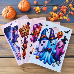 Cross-Border Halloween Snack Tote Bag, Ghost Candy Packaging Bag, Party Gift Baking Cookie Packaging Candy Bag