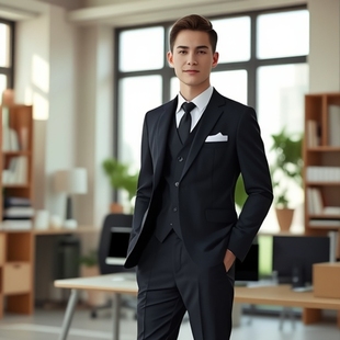 New Suit Set Men's Three-Piece Set Korean Style Slim-Fit Best Man's Suit Western Men's Suit Men's Jacket Customization