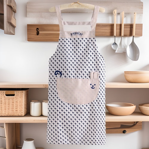 Women's Long-Sleeve Overcoat, New Home Use, High-Quality, Stain-Resistant, Durable Cooking and Work Uniform with Apron, Kitchen