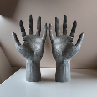 Magnet Male Soft Hand Men's Hand Model Prop Industrial Glove Model Anti-Freeze Sports Racing Simulation Male Hand Model