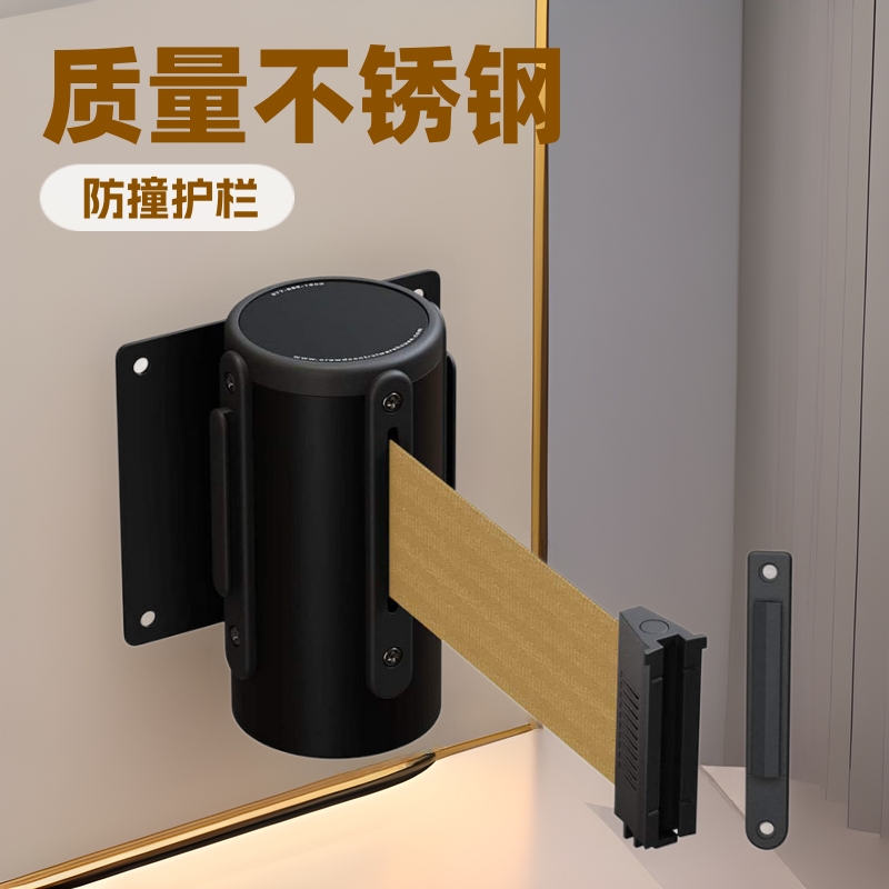 护栏礼宾杆质量不锈钢栏杆排队围栏隔离带麻花绳铝合金尼龙挂绳