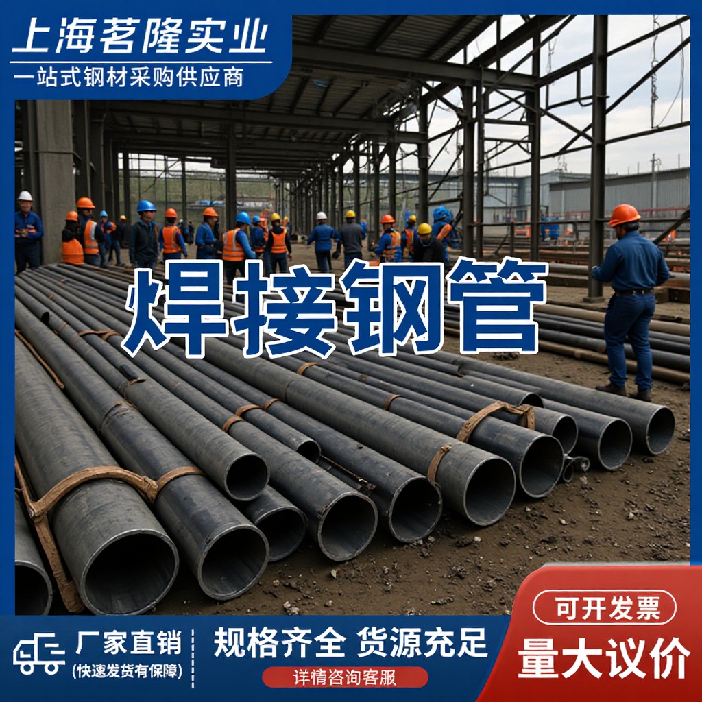 焊管厂家批发热镀锌焊接钢管黑料工程用规格全q235b